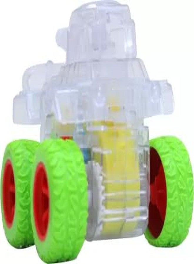 PLUSPOINT 2PC Tank Transparent Vehicle Friction Powered with Light Gear Toy for Kids Boys Girls Birthday Christmas Gift (2 Pieces) - Image 5